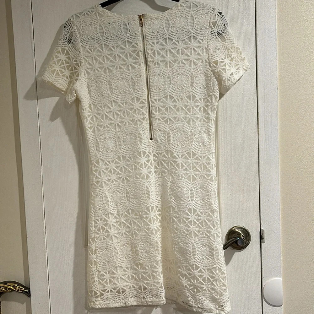White Lace Lulus Dress - Picture 6 of 7